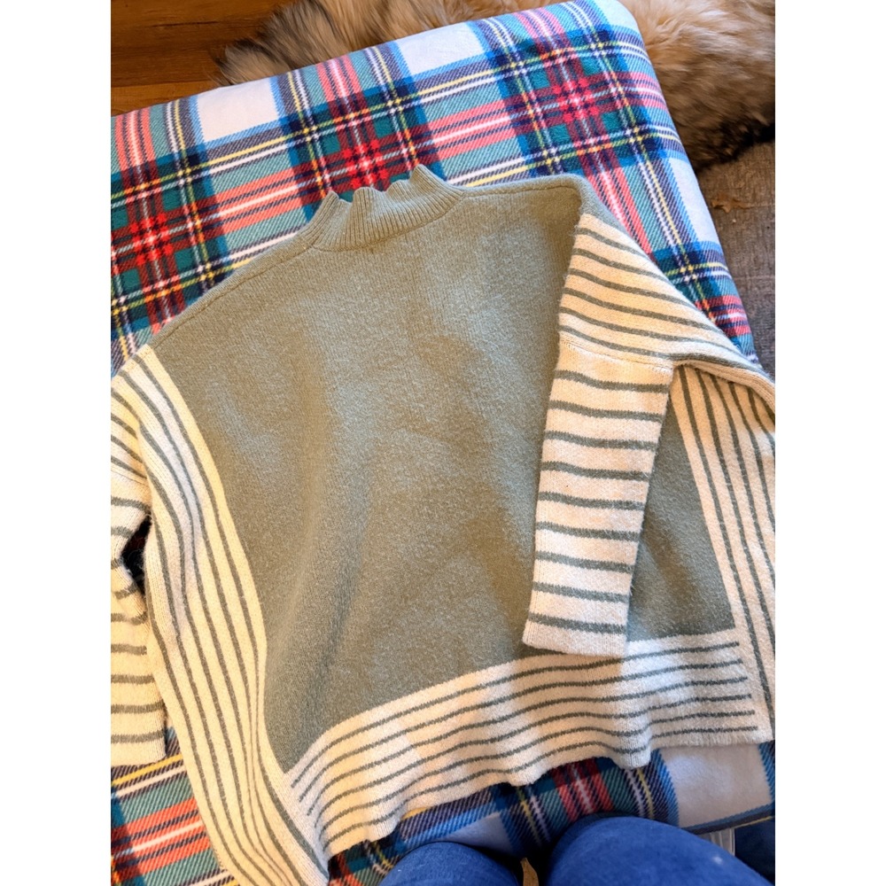 Anthropologie boxy mockneck sweater